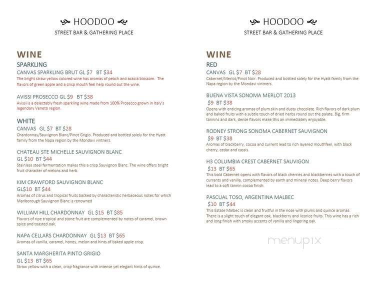 HooDoo Patio Restaurant & Bar - Palm Springs, CA menu_pic