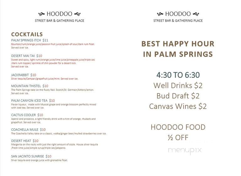 HooDoo Patio Restaurant & Bar - Palm Springs, CA