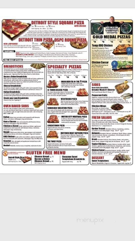 Detroit Style Pizza Co. - St Clair Shores, MI menu_pic