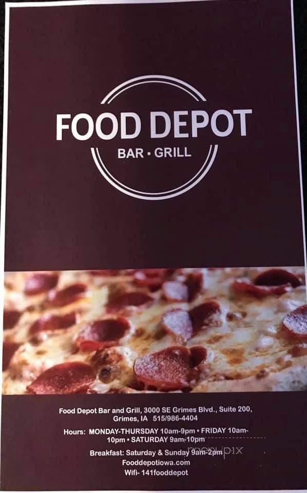 Food Depot Bar and Grill - Grimes, IA menu_pic