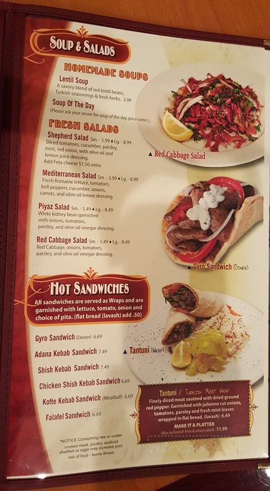 Anatolian Kitchen - Bethlehem, PA menu_pic
