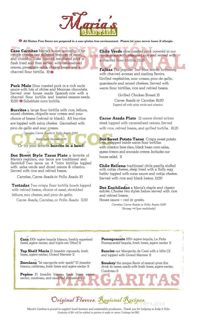 Maria's Cantina - Woodland, CA menu_pic