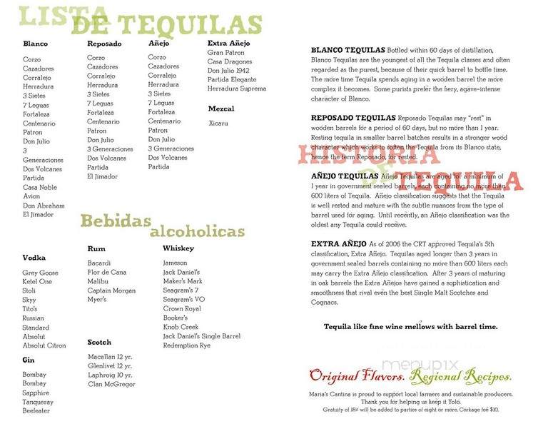 Maria's Cantina - Woodland, CA menu_pic