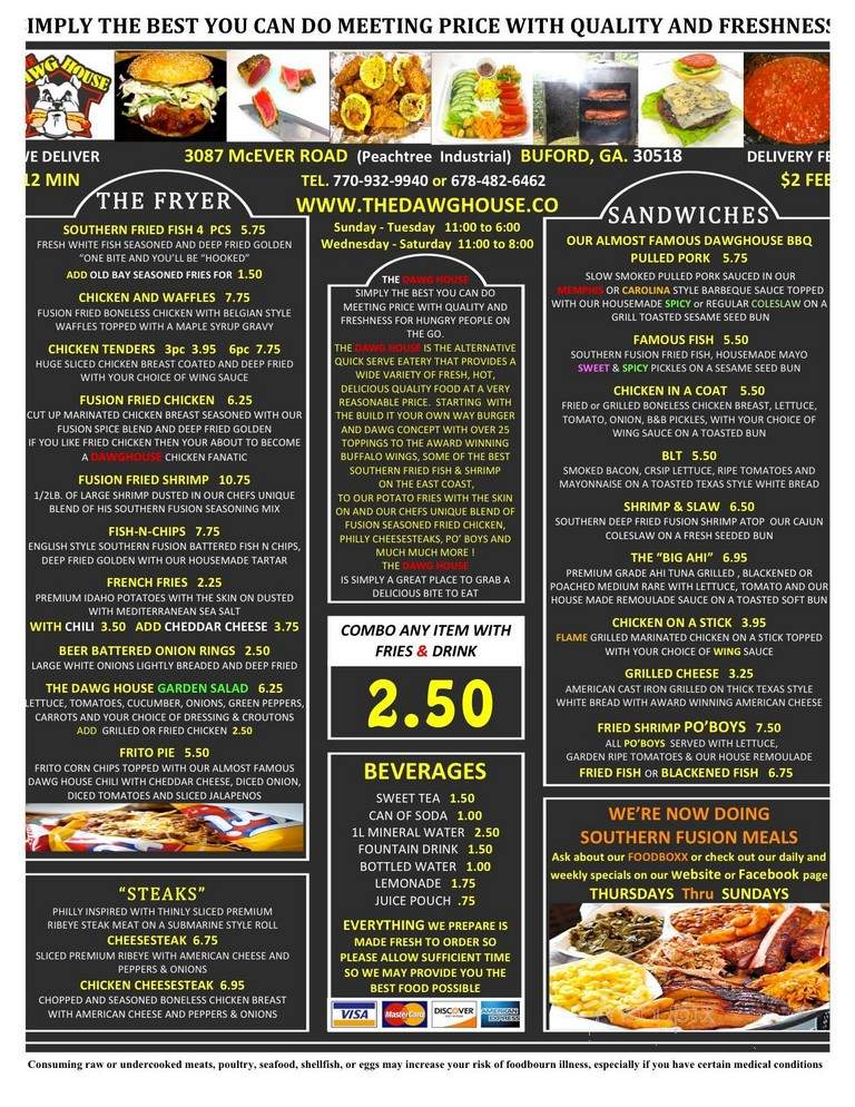 The Dawg House - Buford, GA menu_pic