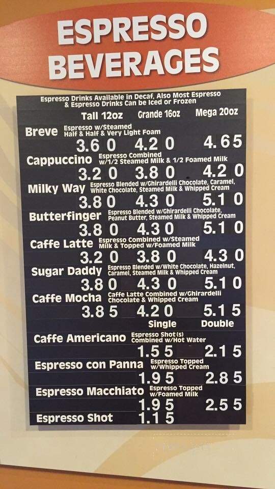 Coffee Gallery & Dessert Bar - Jonesboro, AR menu_pic