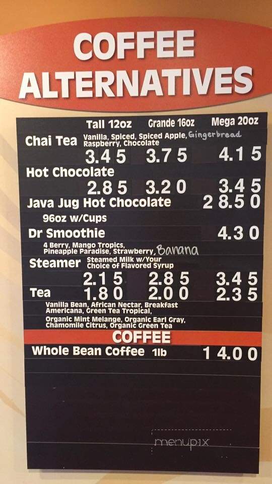 Coffee Gallery & Dessert Bar - Jonesboro, AR menu_pic
