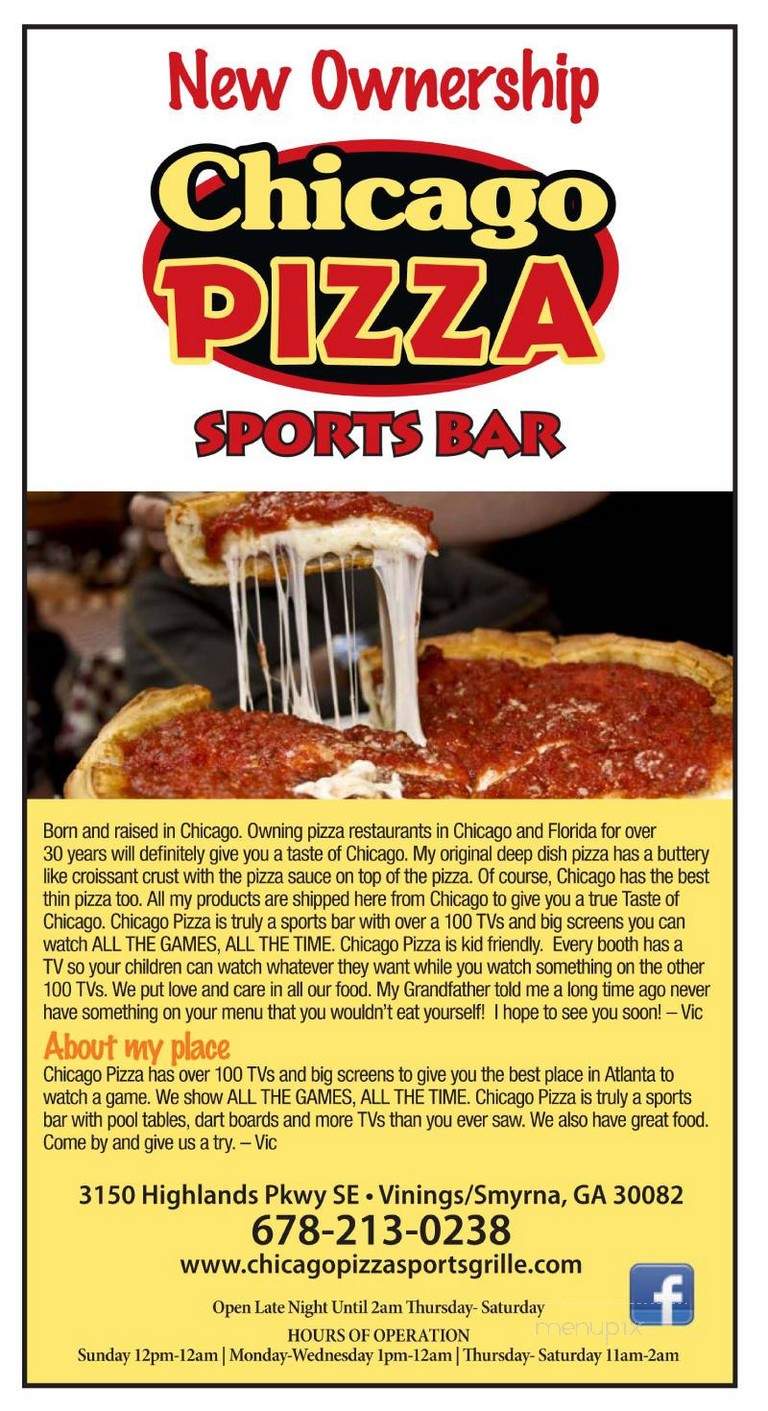 Chicago Pizza & Sports Grille - Smyrna, GA