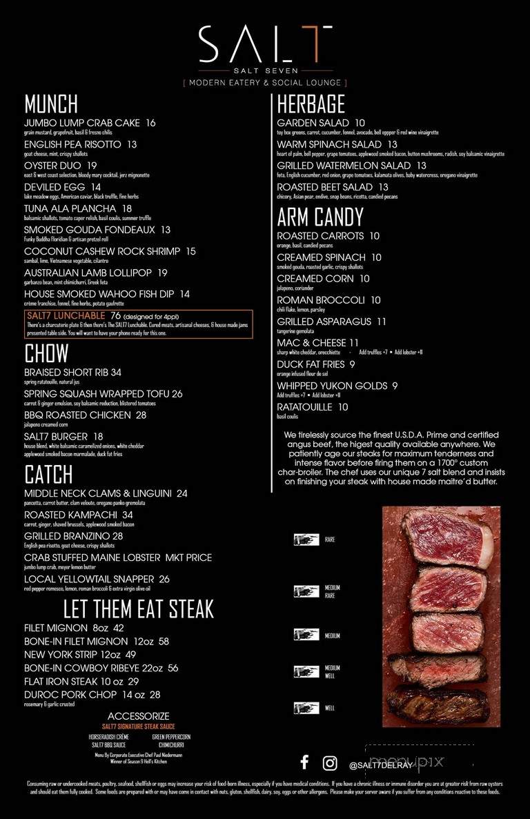 Salt7 - Delray Beach, FL menu_pic