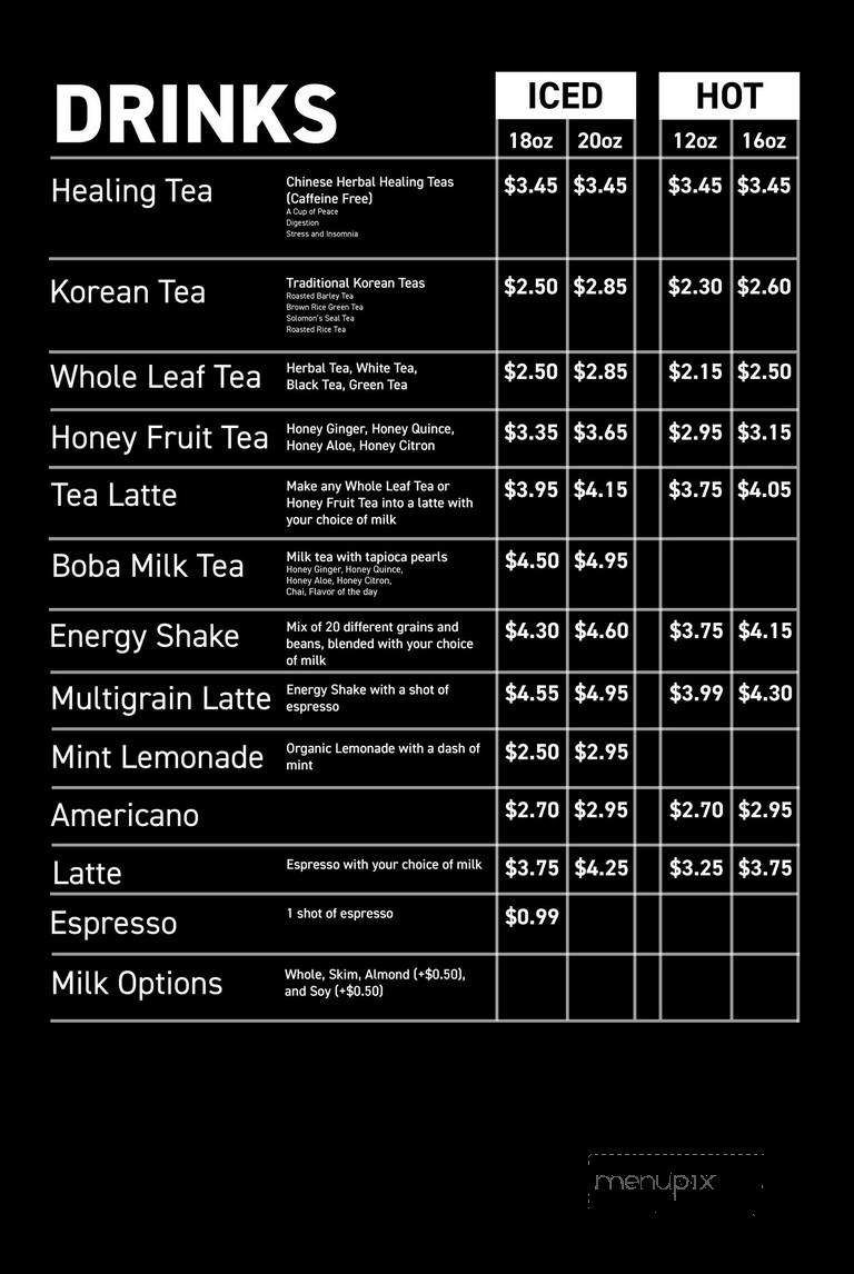 A Cup of Peace - Boulder, CO menu_pic