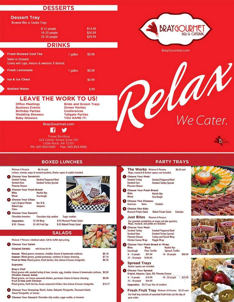Bray Gourmet - Little Rock, AR menu_pic