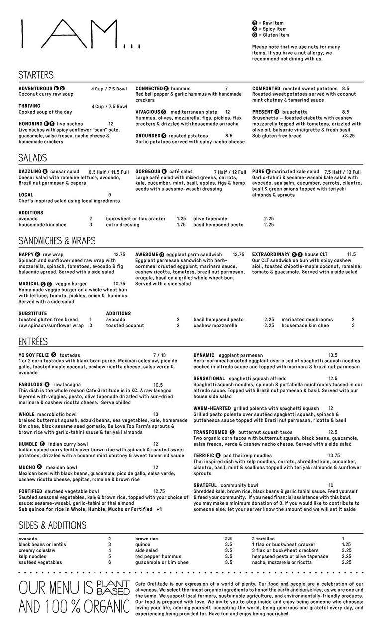 Cafe Gratitude - Kansas City, MO