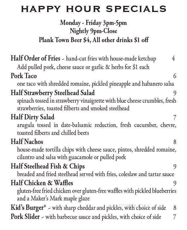Plank Town - Springfield, OR menu_pic