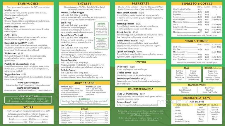 Green Lotus Cafe - Hyannis, MA menu_pic