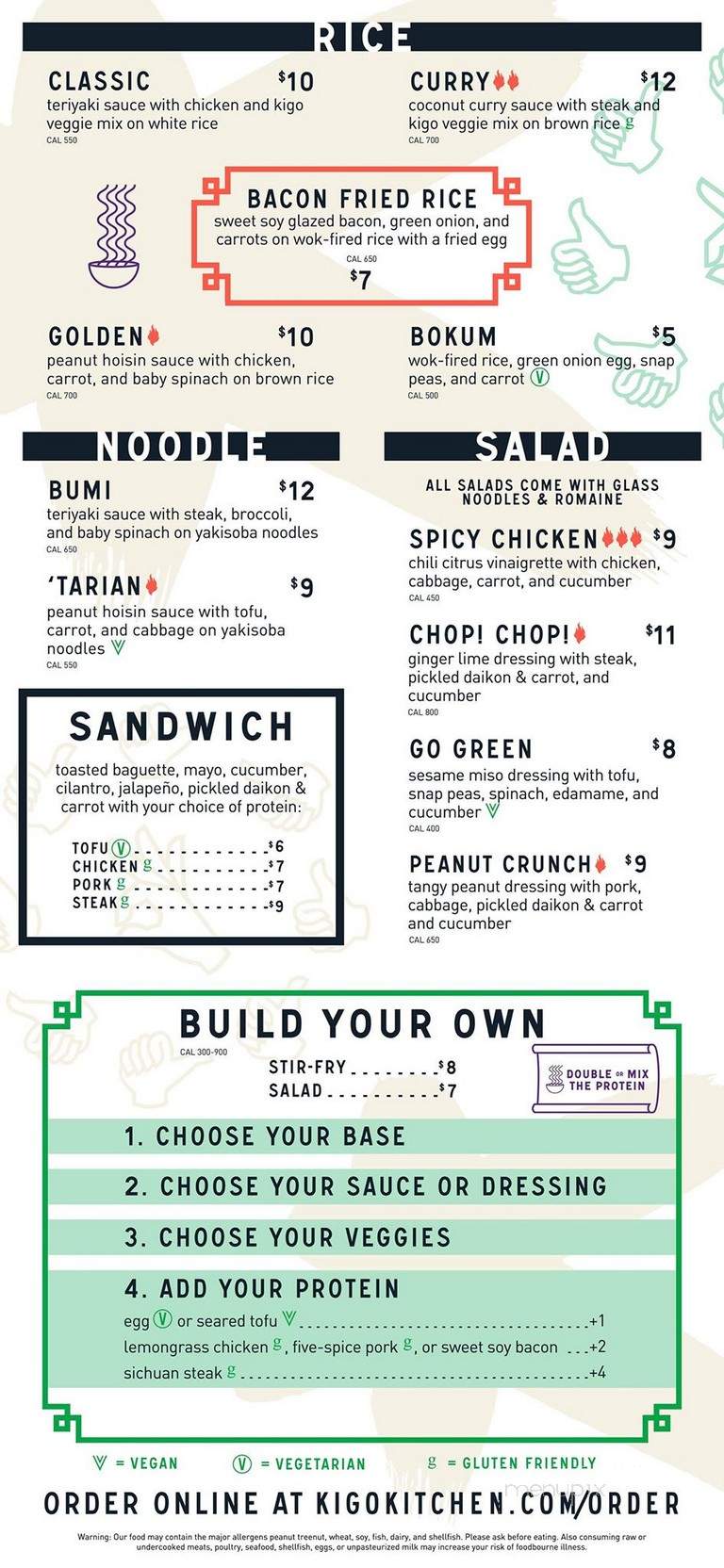 Kigo Kitchen - Boston, MA menu_pic