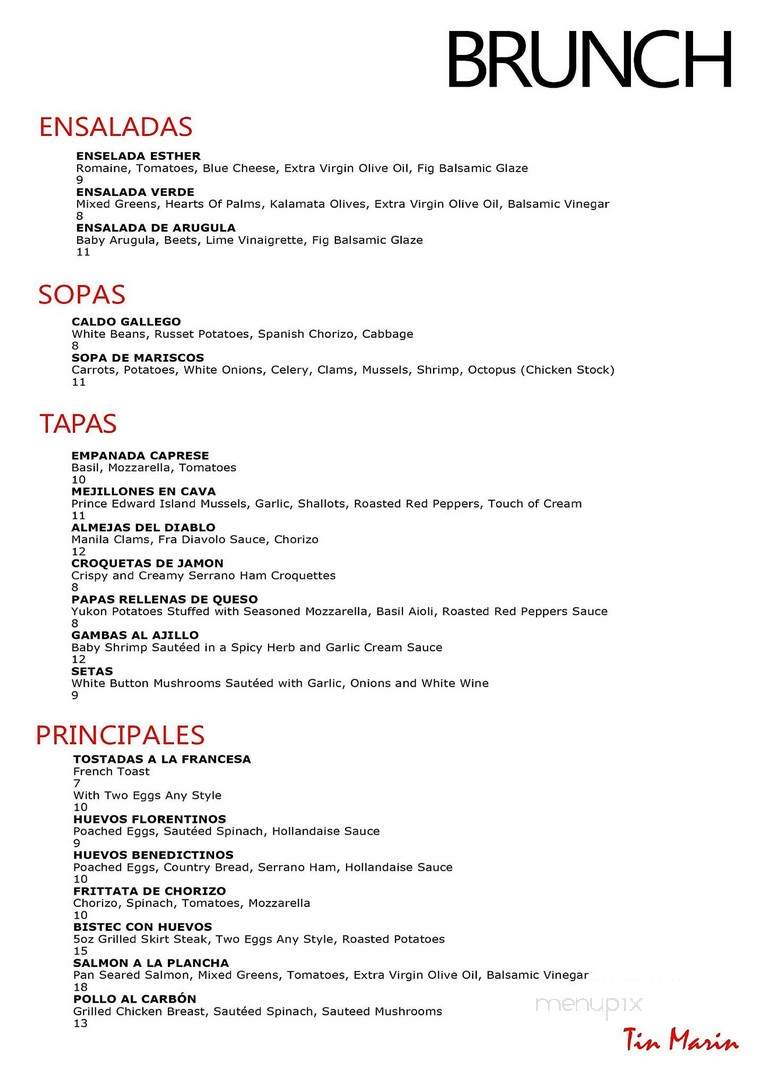Tin marin - Bronx, NY menu_pic