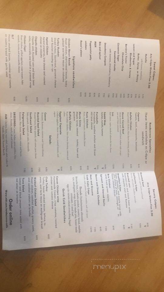 Rendes Vous - Hyannis, MA menu_pic