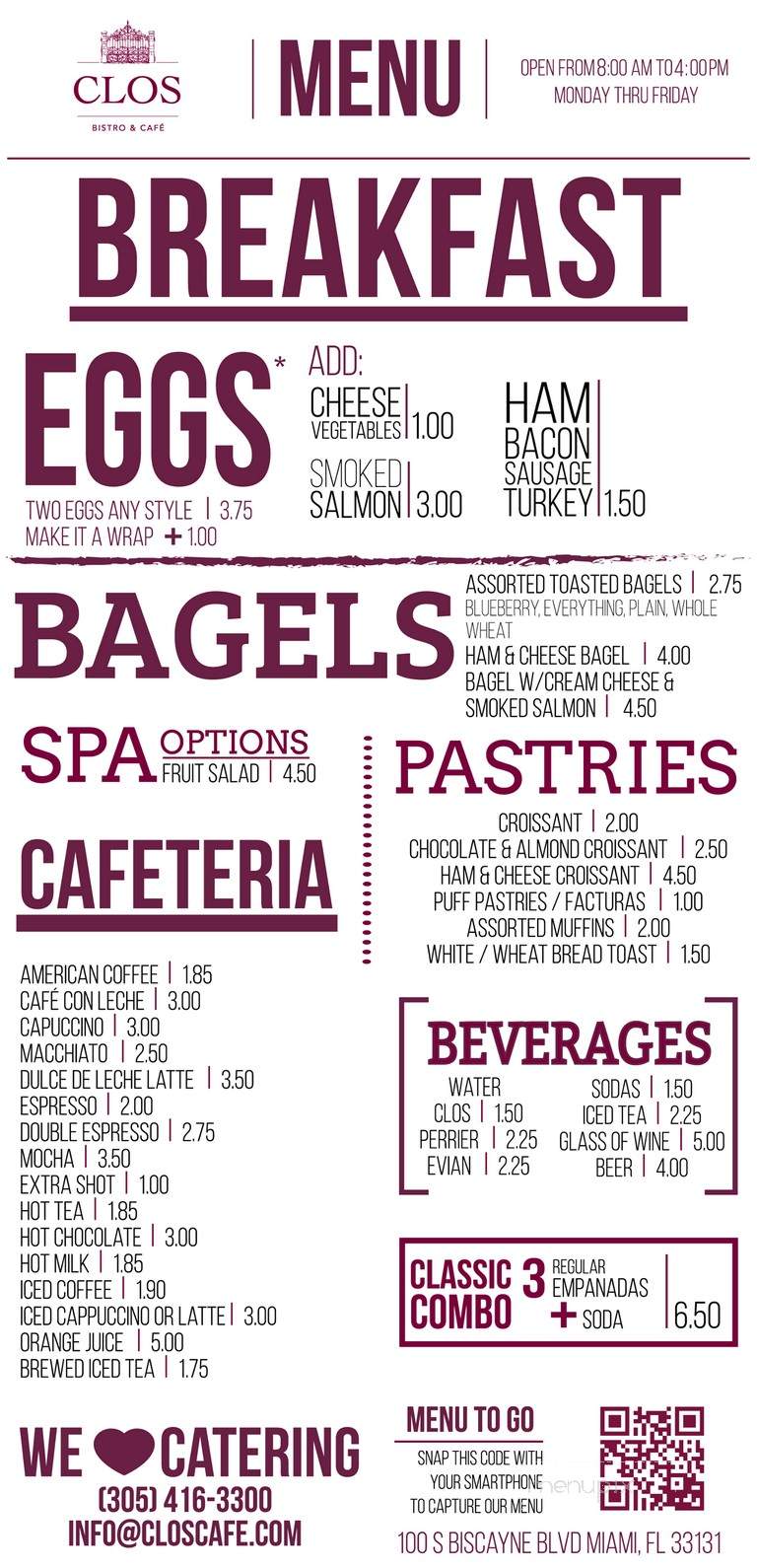 Bistro Cafe - Miami, FL menu_pic