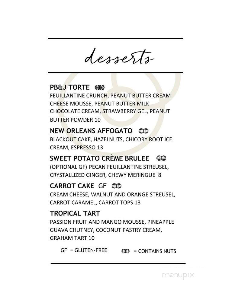 Gallerie Bar & Bistro - Columbus, OH menu_pic