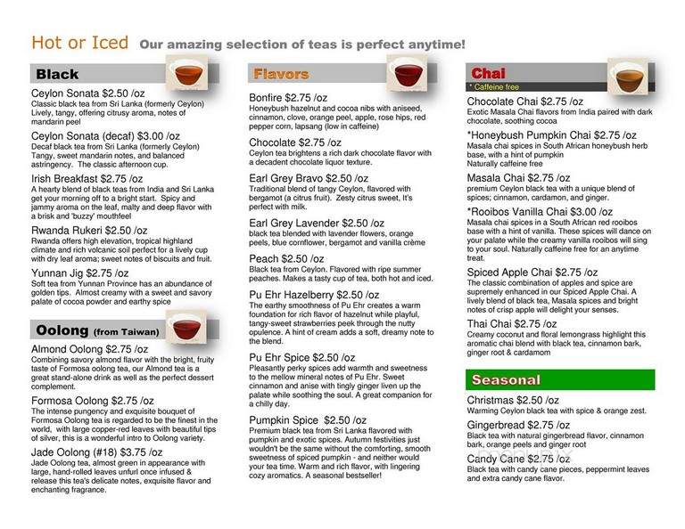 Mug Shots Coffeehouse - Allegan, MI menu_pic