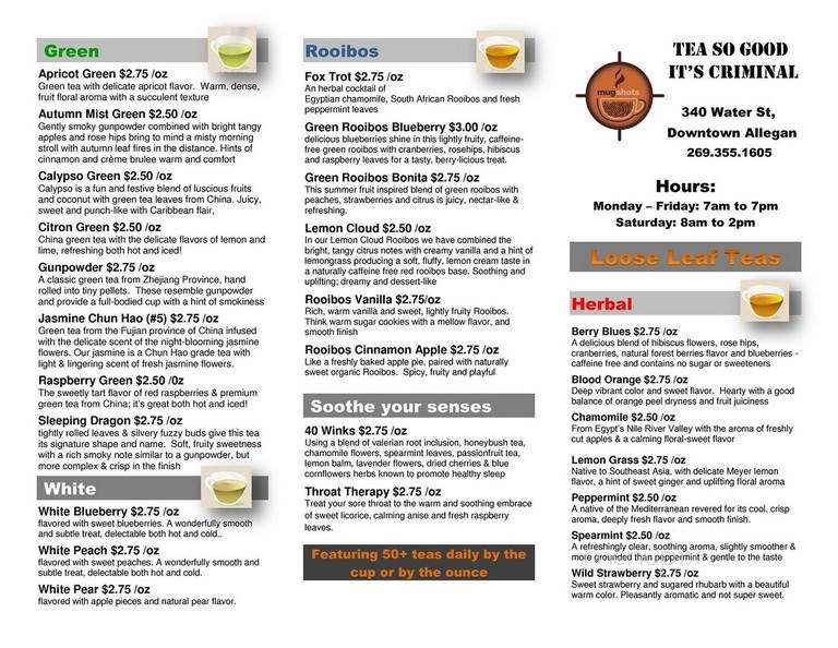 Mug Shots Coffeehouse - Allegan, MI menu_pic