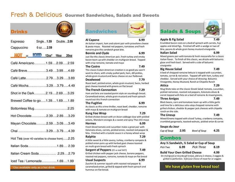 Mug Shots Coffeehouse - Allegan, MI menu_pic