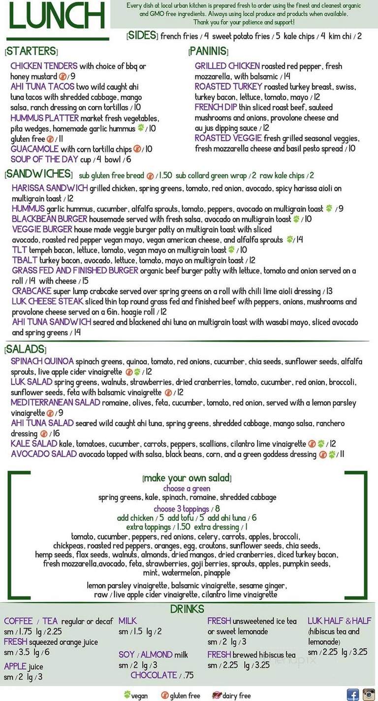 Local Urban Kitchen - Point Pleasant Beach, NJ menu_pic