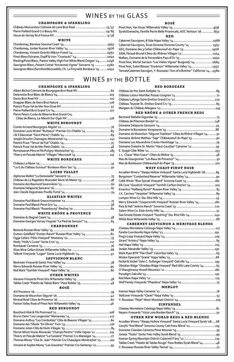 Boulevardier - Dallas, TX menu_pic