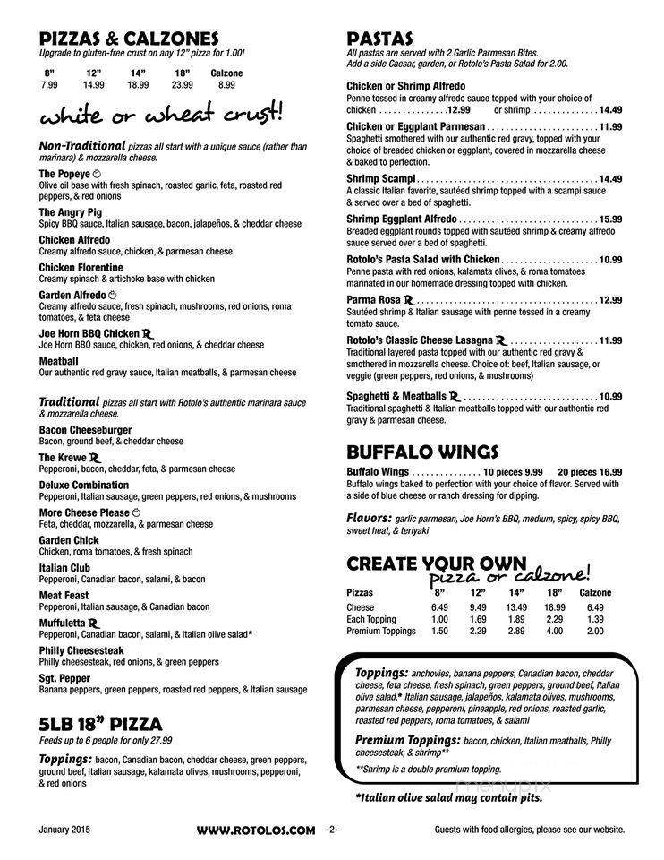 Rotolo's Pizzeria - Lake Charles, LA menu_pic