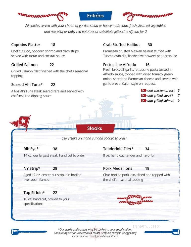 The Crow's Nest at Clover Island Inn - Kennewick, WA menu_pic