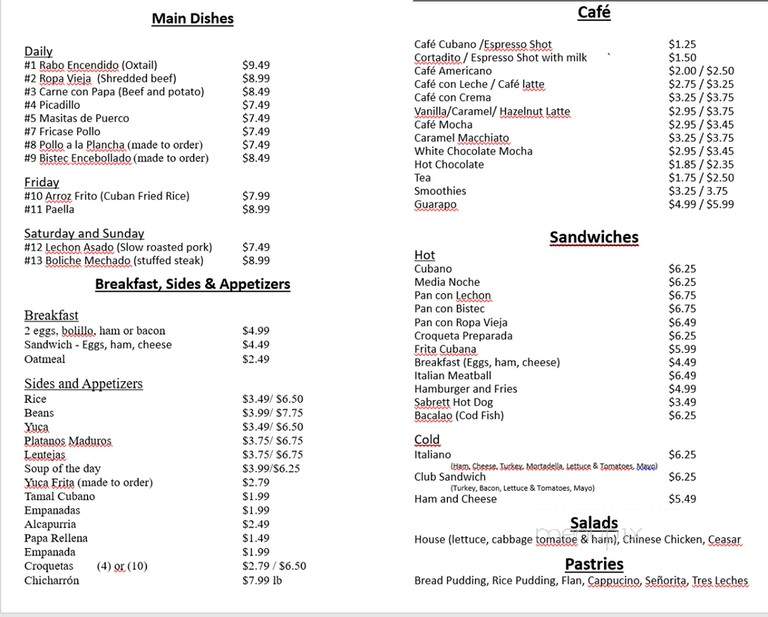 El Nuevo Mundo Market - Bell, CA menu_pic