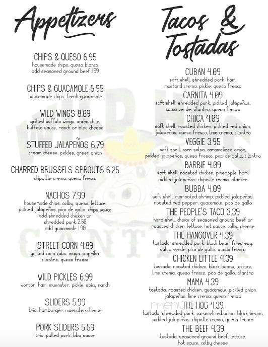 Wild Hog - Grand Forks, ND menu_pic