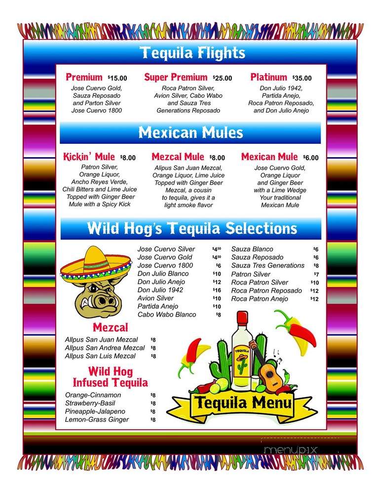 Wild Hog - Grand Forks, ND menu_pic