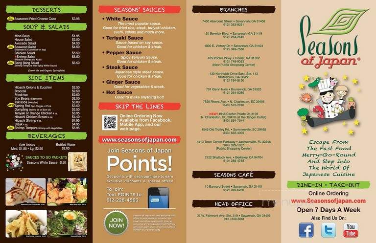 Seasons of Japan - Jacksonville, FL menu_pic
