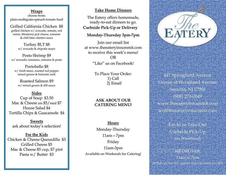 The Eatery - Summit, NJ menu_pic