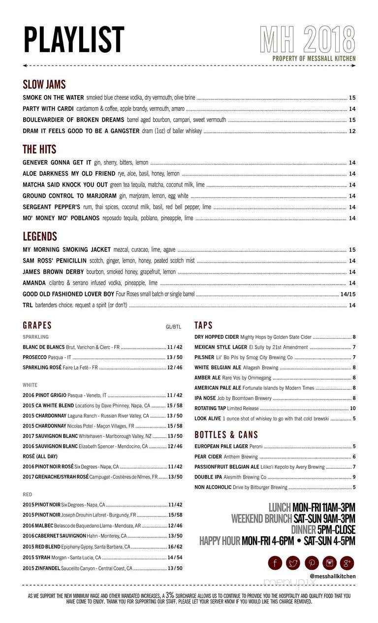 MESSHALL - Los Angeles, CA menu_pic