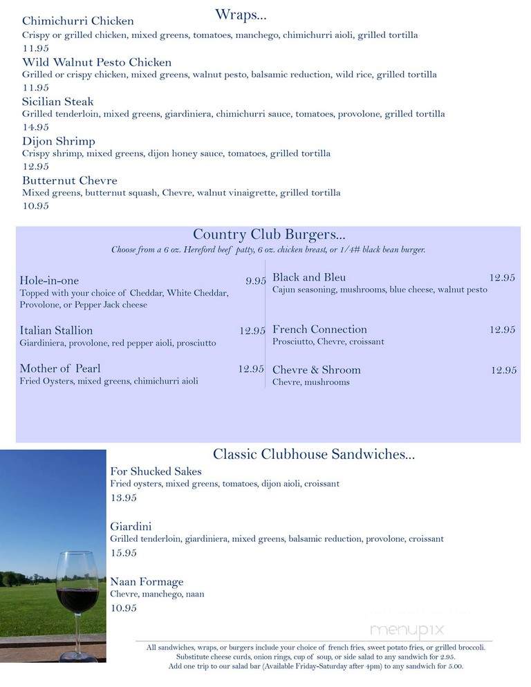Cnc Links - Manitowoc, WI menu_pic