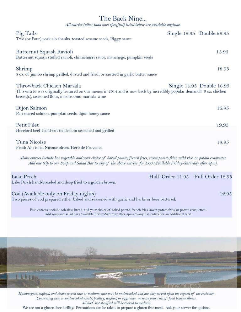 Cnc Links - Manitowoc, WI menu_pic