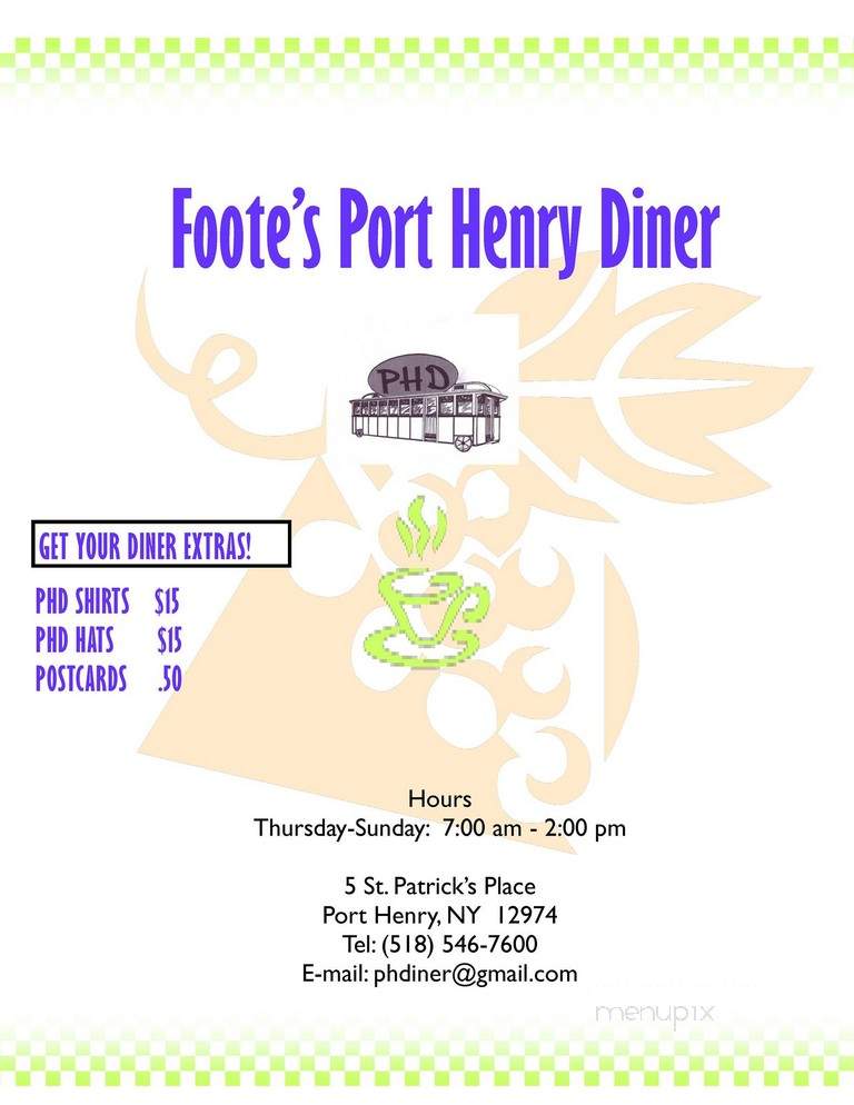 Foote's Port Henry Diner - Port Henry, NY