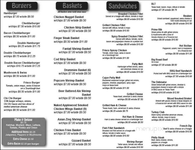 Rig Lounge - Tioga, ND menu_pic