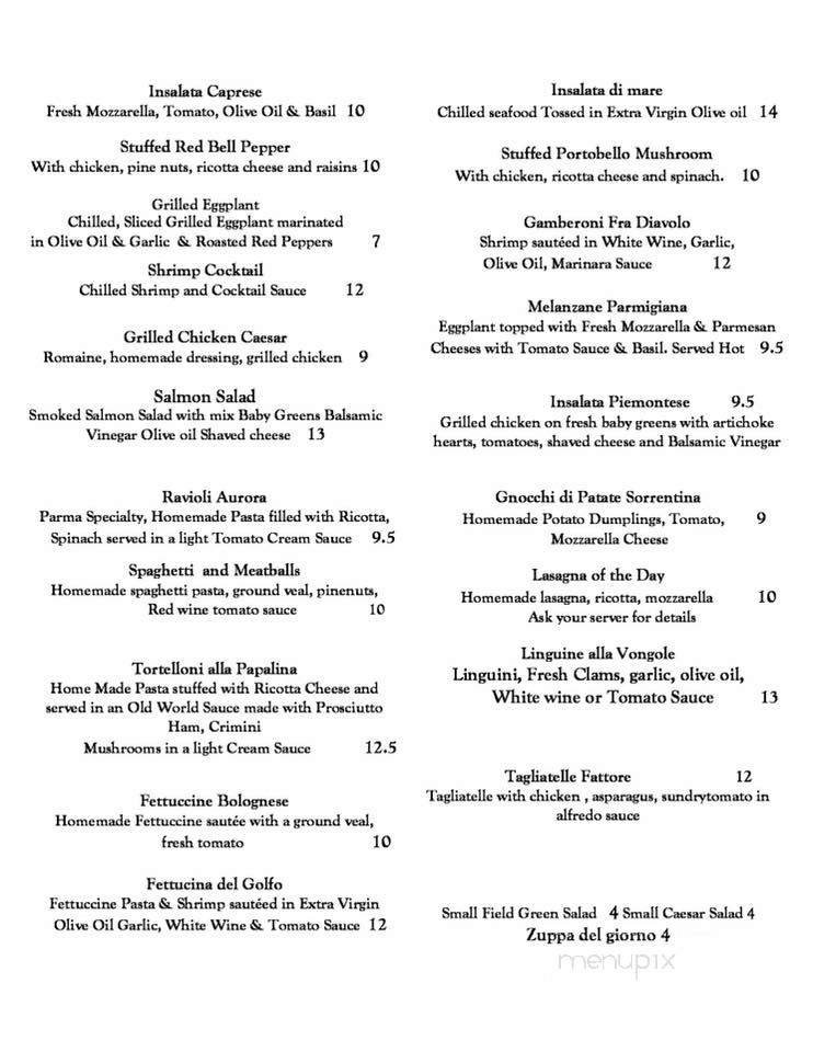 Capri - Granger, IN menu_pic