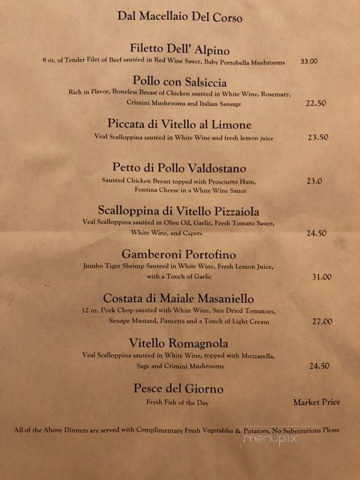 Capri - Granger, IN menu_pic