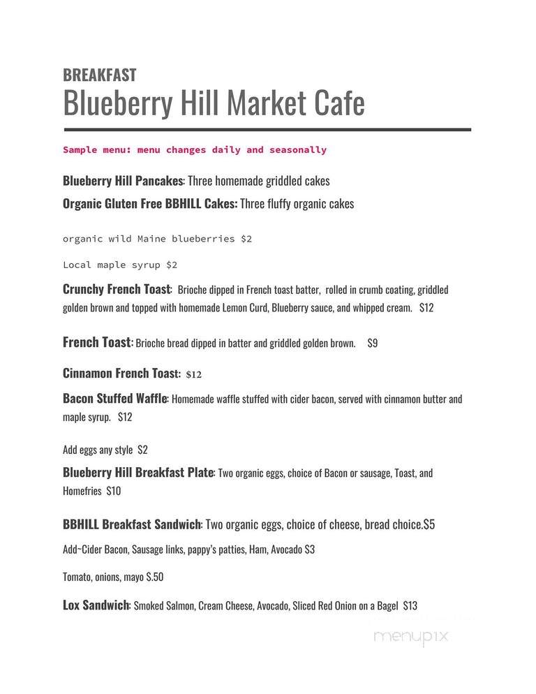 Blueberry Hill Market Cafe, Inc. - New Lebanon, NY
