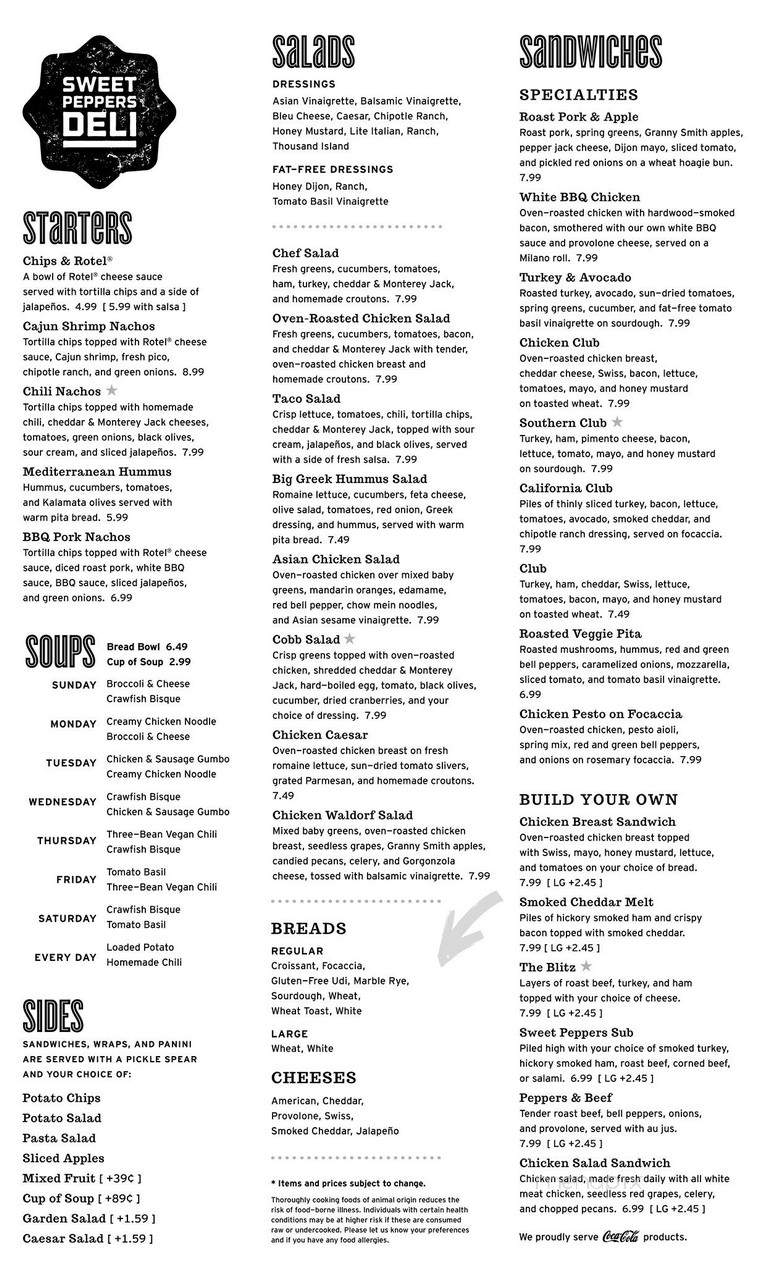 Sweet Peppers Deli - Olive Branch, MS menu_pic