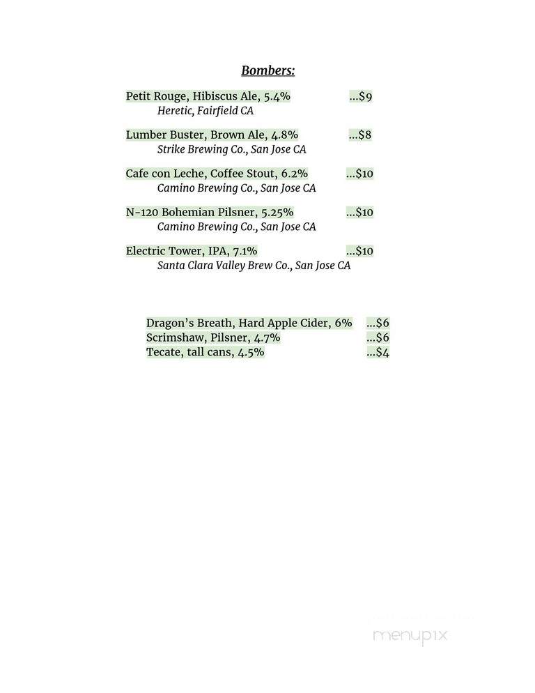 Chromatic Coffee - Santa Clara, CA menu_pic