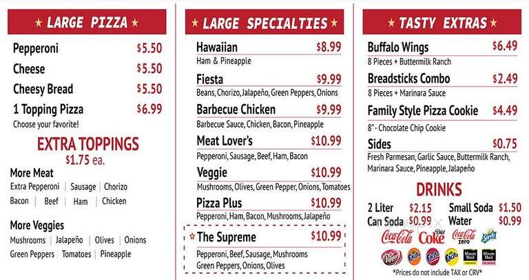 Fast 5 Pizza - Riverside, CA menu_pic