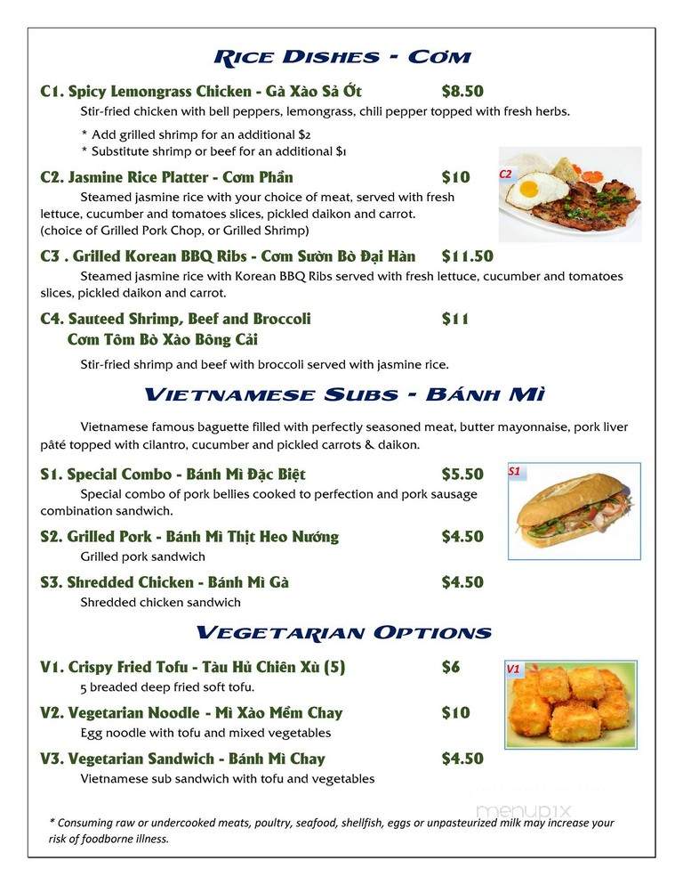Pho Lover's - Milwaukee, WI menu_pic