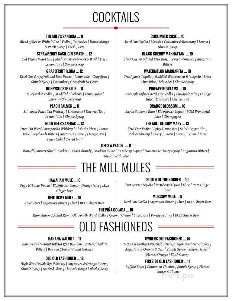 The Mill Kitchen and Bar - Roswell, GA