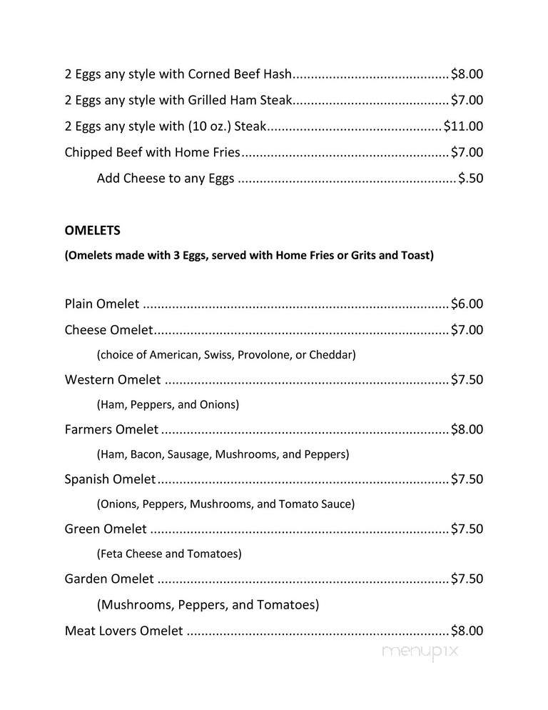 Mrs. K's Hotel and Restaurant - Upper Marlboro, MD menu_pic