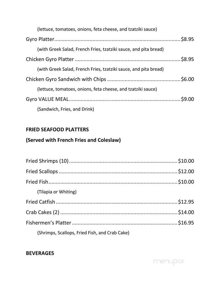 Mrs. K's Hotel and Restaurant - Upper Marlboro, MD menu_pic