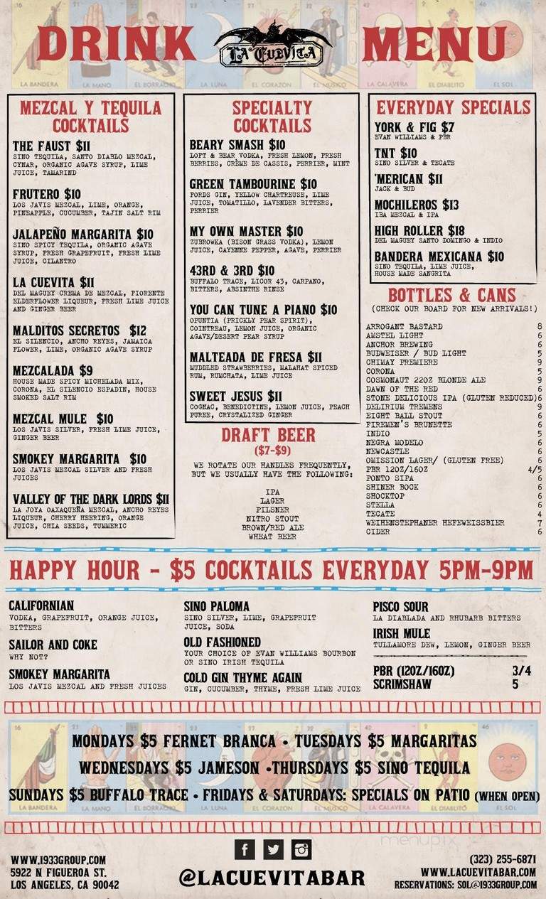 La Cuevita - Los Angeles, CA menu_pic